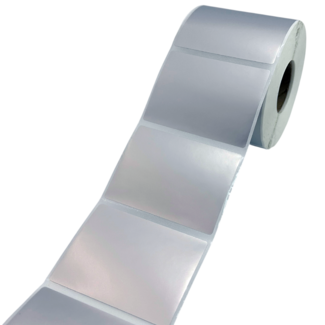 Этикетка Маркерпром LAB-T-80x60-814-1-1(40) серебристый полиэстер полугл. с усилен. клеем, 80х60 мм, в рулоне 1000 шт., втулка 40 мм. mpr02100 - 1