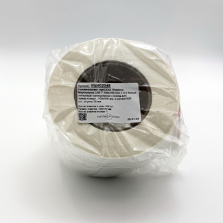 Этикетка Маркерпром LAB-T-100x150-504-1-0,5 белый глянцевый полипропилен с клеем для замор.поверх., 100х150 мм, в рулоне 500 шт., втулка 76 мм. mpr02048 - 2