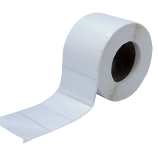 Этикетка Маркерпром LAB-T-50x25-410-1-1,5(40) белый полипропилен глянцевый съемный, 50х25 мм, в рулоне 1500 шт., втулка 40 мм. mpr02007 - 1