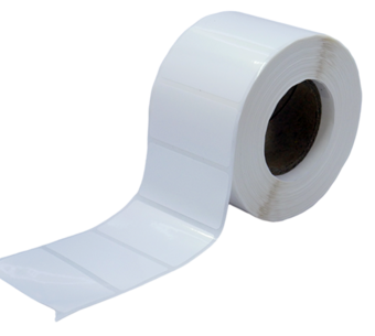 Этикетка Маркерпром LAB-T-50x25-410-1-1,5(40) белый полипропилен глянцевый съемный, 50х25 мм, в рулоне 1500 шт., втулка 40 мм. mpr02007