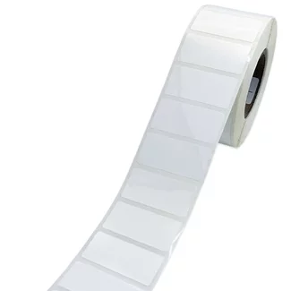 Этикетка Маркерпром LAB-T-40x20-410-1-1,5(40) белый глянцевый полипропилен, съемный клей, 40х20 мм, в рулоне 1500 шт., втулка 40 мм. mpr02218 - 1